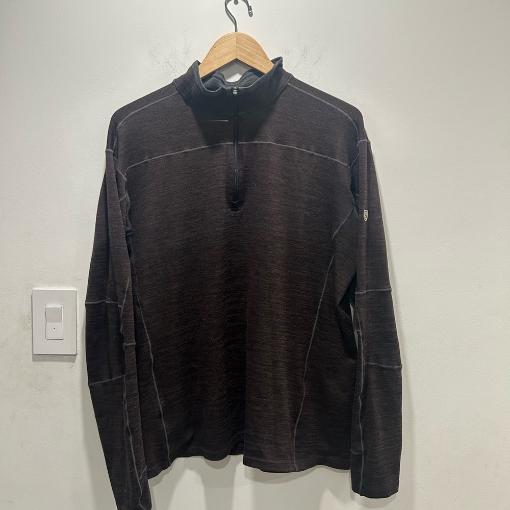 Kuhl Ryzer Dark Brown Quarter-Zip Pullover